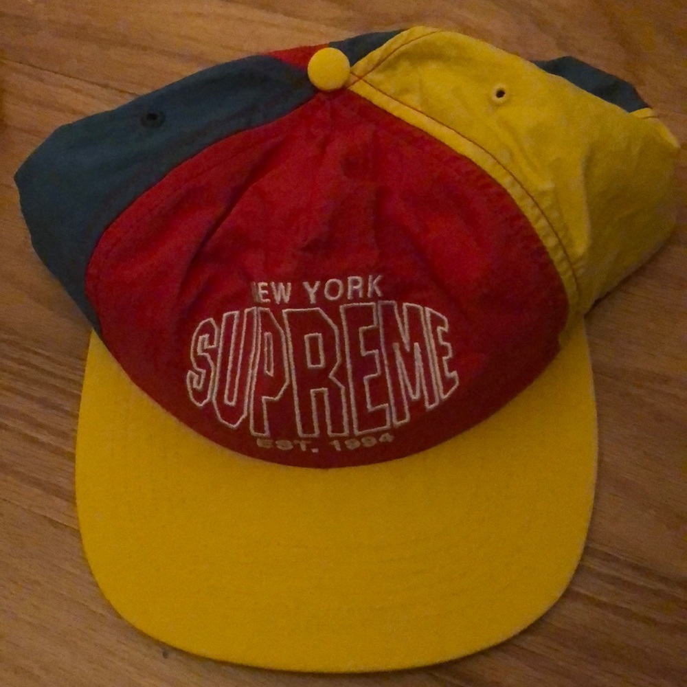 Supreme color block Nylon hat